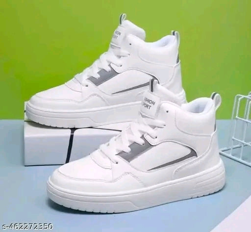 Premium White High-Top Sneaker For Men